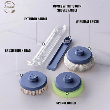 Effortless Kitchen Cleaning with the Multi-Function Wok Brush
